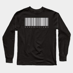 hank williams barcod v1 Long Sleeve T-Shirt